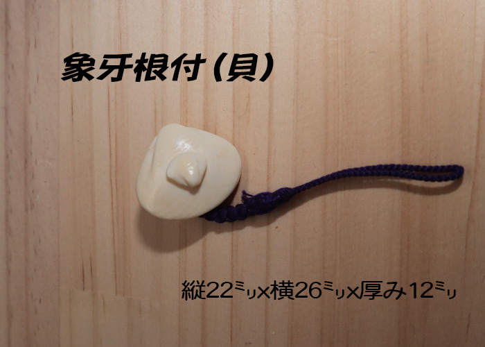 象牙(根付) 縦22ミリ×横26ミリ厚み12ミリ 【貝】【現品限り】【送料・代引き手数料無料】